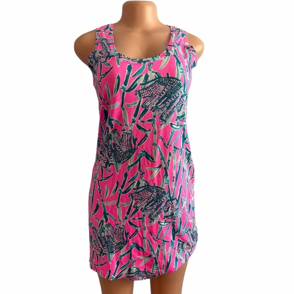 Lilly Pulitzer Raylee Elephant Print Sleeveless Mini Dress Pink